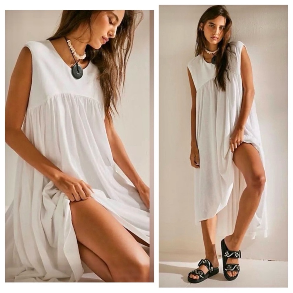 Free People Maxi Dress Ivory - Picture 2 of 3